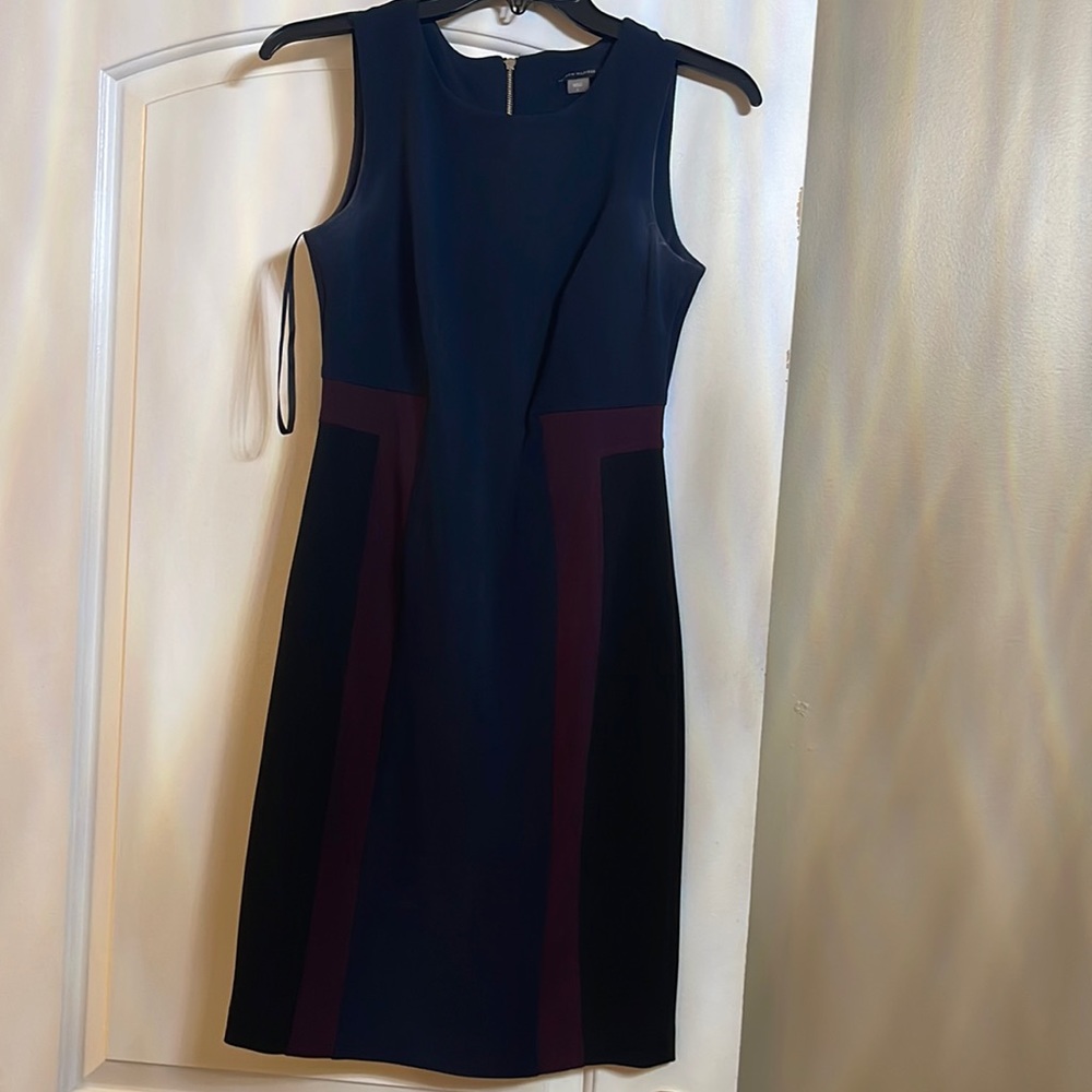 Tommy Hilfiger dress navy with maroon stripes